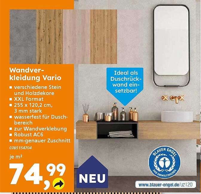 Wandverkleidung Vario
