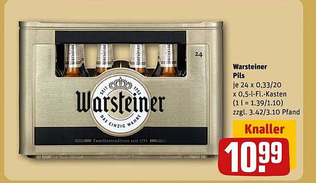 Warsteiner Pils - Praktischer 24er Kasten zum Sparpreis