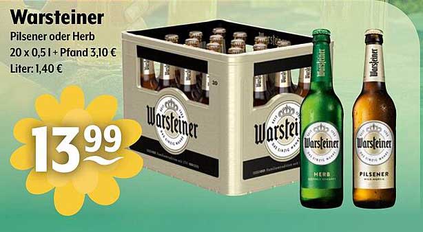 Warsteiner Pilsener oder Herb 20 x 0,5 l