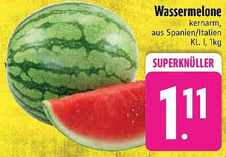 Wassermelone kernarm, aus Spanien/Italien, Kl. I, 1 kg