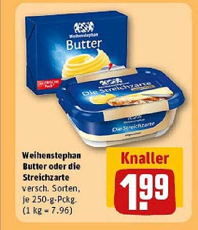 Weihenstephan Butter oder die Streichzarte 250 g