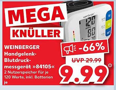 WEINBERGER Handgelenk-Blutdruckmessgerät »84105«