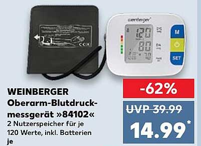 WEINBERGER Oberarm-Blutdruckmessgerät »84102«