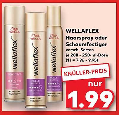 WELLAFLEX Haarspray oder Schaumfestiger versch. Sorten je 200 - 250-ml-Dose