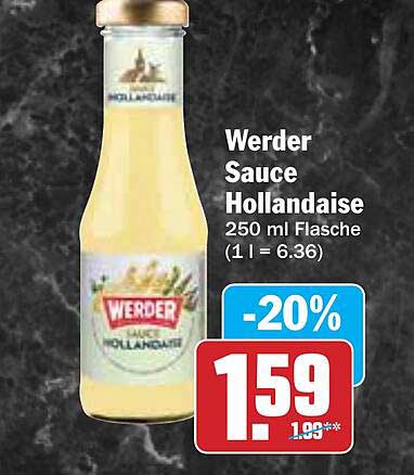 Werder Sauce Hollandaise 250 ml Flasche