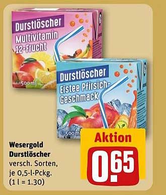 Wesergold Durstlöscher – Verschiedene Sorten