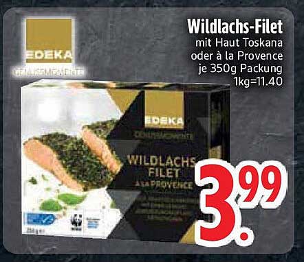 Wildlachs-Filet mit Haut Toskana oder à la Provence 350g Packung