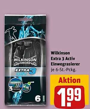 Wilkinson Extra 3 Activ Einwegrasierer je 6-St.-Pckg.