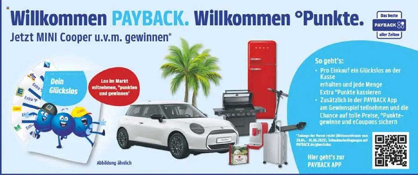 Willkommen PAYBACK. Jetzt MINI Cooper u.v.m. gewinnen!