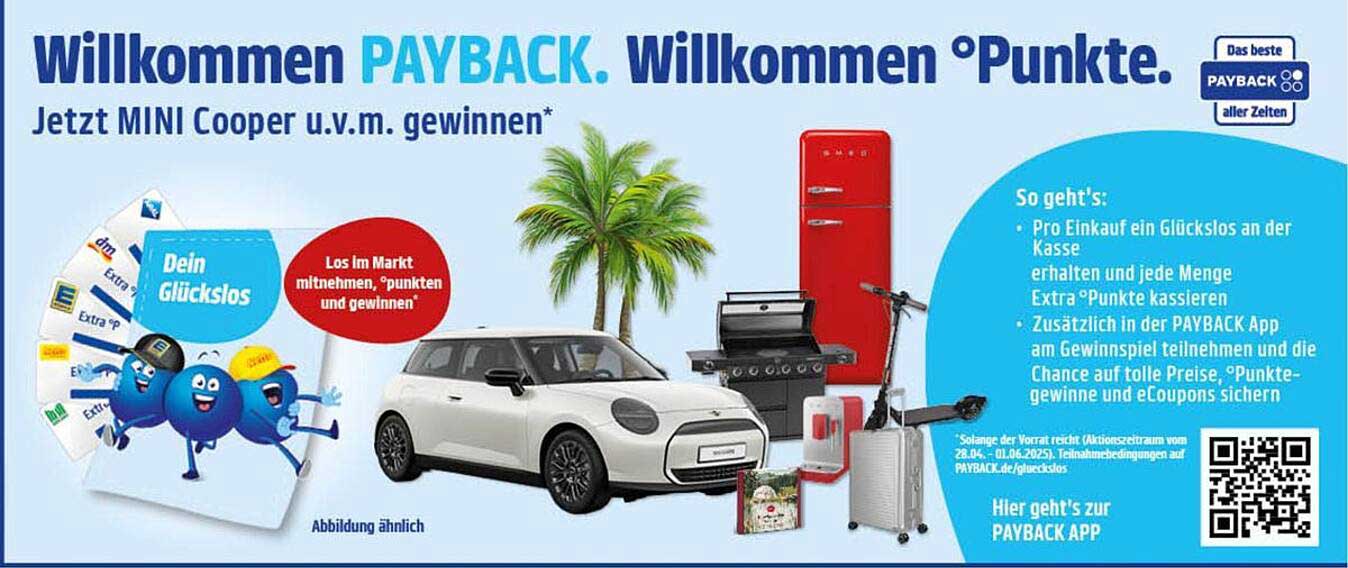 Willkommen PAYBACK. Willkommen Punkte. Jetzt MINI Cooper u.v.m. gewinnen