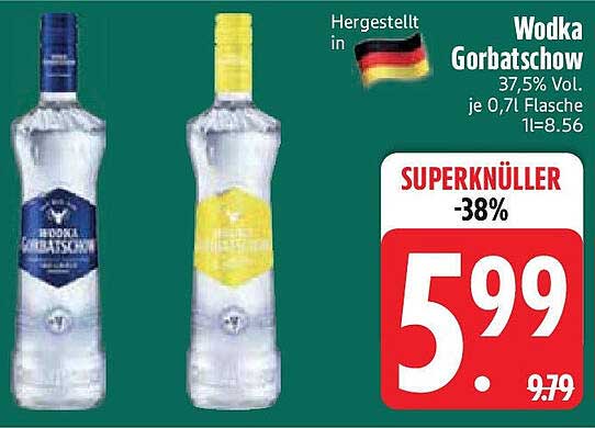 Wodka Gorbatchow - 0,7 l Flasche zum Vorteilspreis