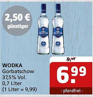 WODKA Gorbatchow 37,5% Vol. 0,7 Liter - Pfandfrei