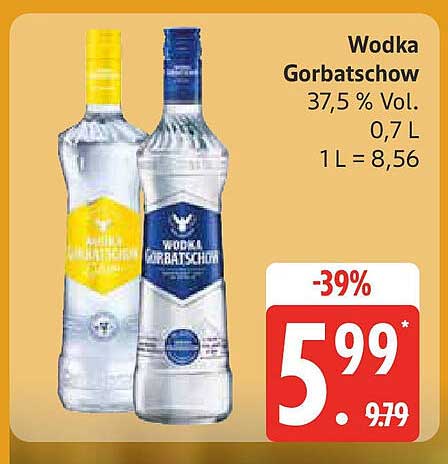 Wodka Gorbattschow 37,5 % Vol. 0,7 L