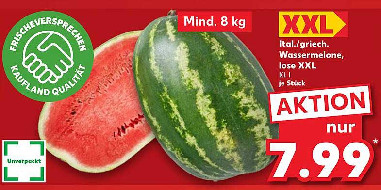 XXL Wassermelone - Ital./griech. lose, je Stück