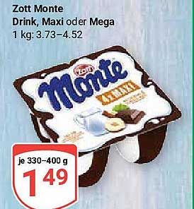 Zott Monte Drink, Maxi oder Mega