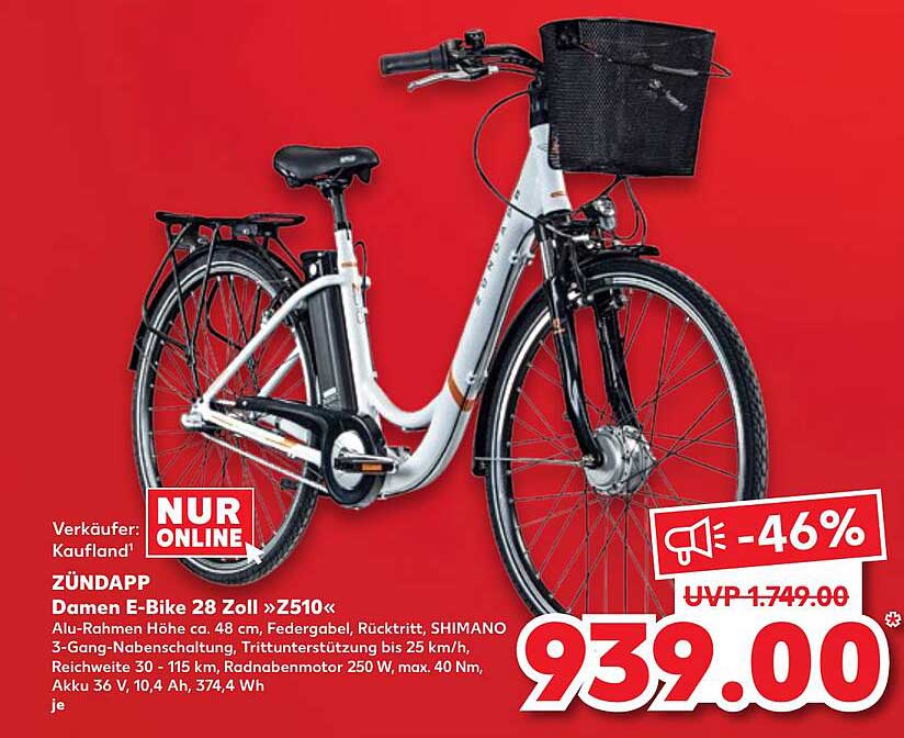 ZÜNDAPP Damen E-Bike 28 Zoll »Z510«