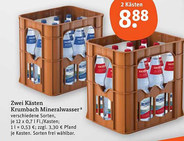 Zwei Kästen Krumbach Mineralwasser – Verschiedene Sorten für jeden Geschmack