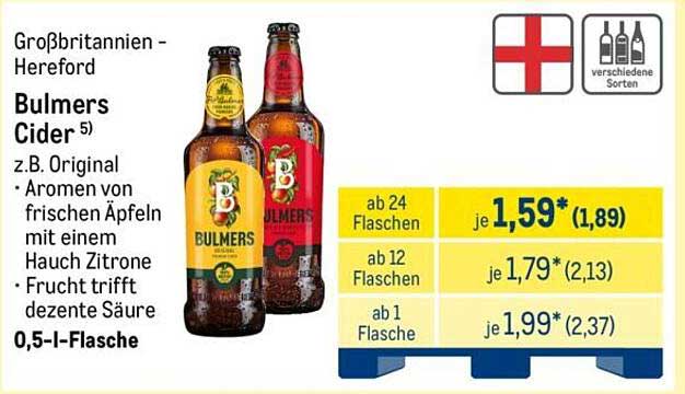 Bulmers Cider. 5)