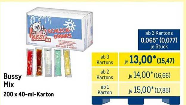 Bussy Mix 200 x 40-ml-Karton