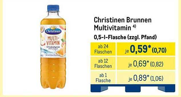 Christinen Brunnen Multivitamin 0,5-l-Flasche (zzgl. Pfand)