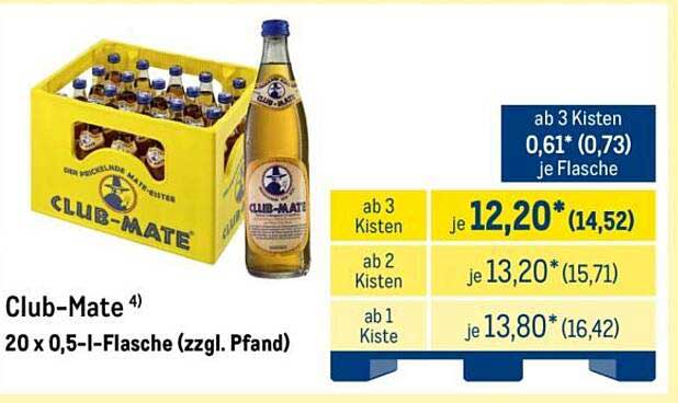Club-Mate 20 x 0,5-l-Flasche (zzgl. Pfand)