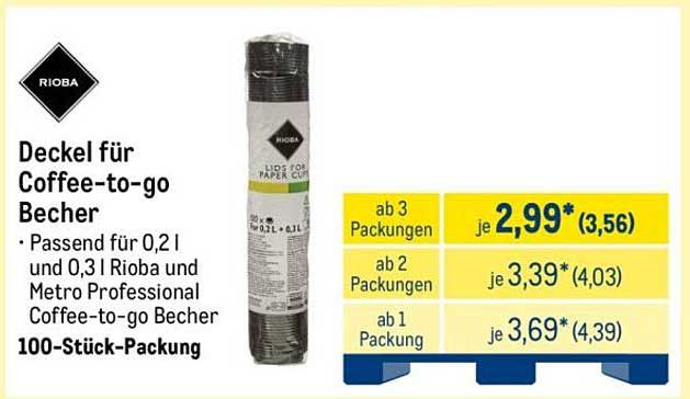 Deckel für Coffee-to-go Becher