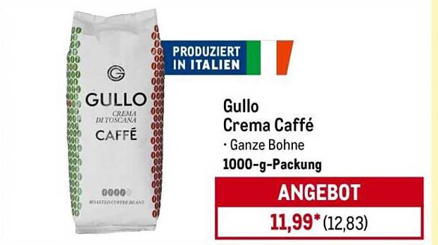Gullo Crema Caffè · Ganze Bohne 1000-g-Packung