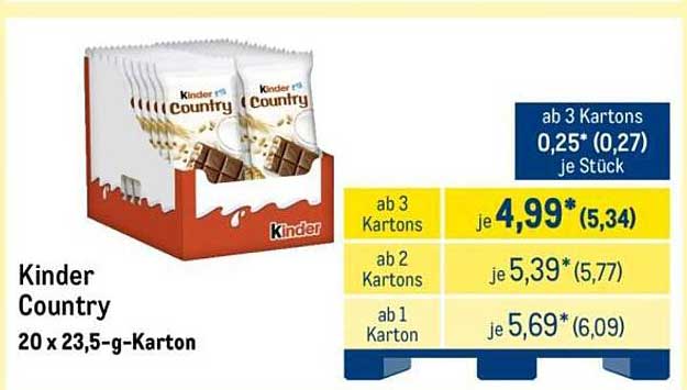 Kinder Country 20 x 23,5-g-Karton