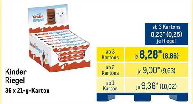 Kinder Riegel 36 x 21-g-Karton