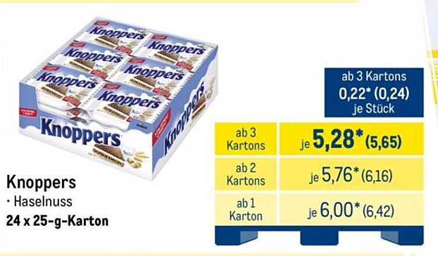 Knoppers • Haselnuss 24 x 25-g-Karton