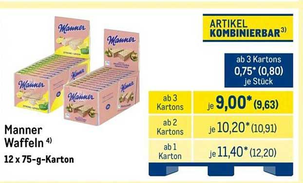 Manner Waffeln 12 x 75-g-Karton