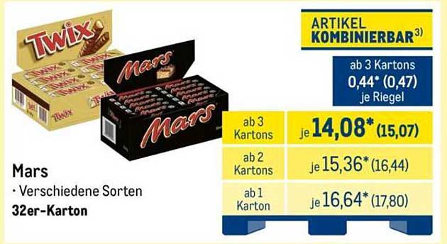 Mars • Verschiedene Sorten 32er-Karton