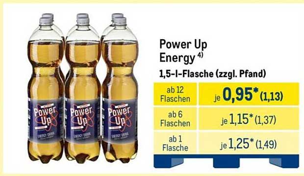 Power Up Energy 4 1,5-l-Flasche (zzgl. Pfand)