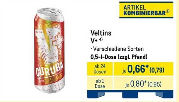 Veltins V+ verschiedene Sorten 0,5-l-Dose (zzgl. Pfand)