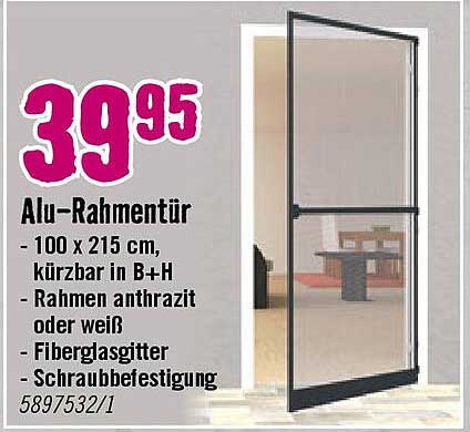 Alu-Rahmentür