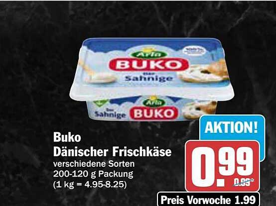 Buko Dänischer Frischkäse - verschiedene Sorten (200-120 g)