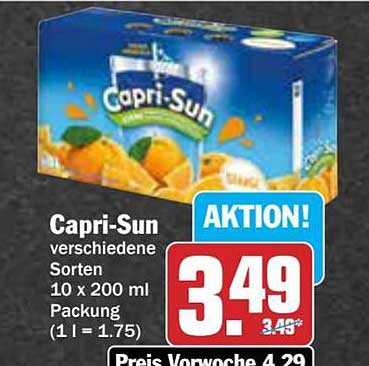 Capri-Sun verschiedene Sorten 10 x 200 ml Packung