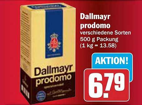 Dallmayr prodomo - verschiedene Sorten, 500 g Packung