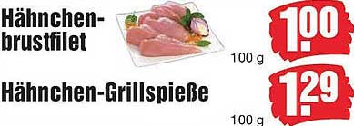 Hähnchenbrustfilet für nur 5,49 € und Hähnchen-Grillspieße für nur 7,49 €