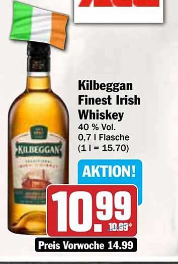 Kilbeggan Finest Irish Whiskey 0,7 L