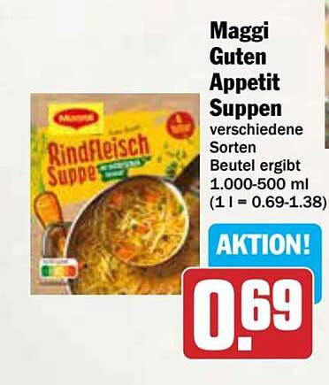 Maggi Guten Appetit Suppen – verschiedene Sorten