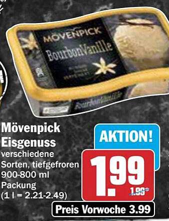 Mövenpick Eisgenuss Bourbonvanille 900-800 ml