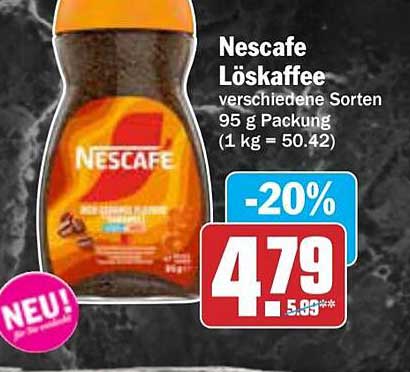Nescafe Löskaffee verschiedene Sorten 95 g Packung