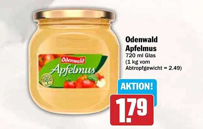 Odenwald Apfelmus 720 ml Glas