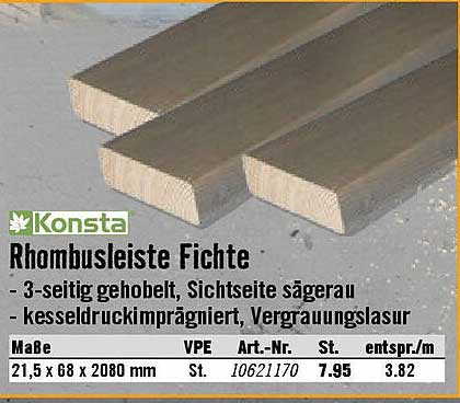 Rhombusleiste Fichte