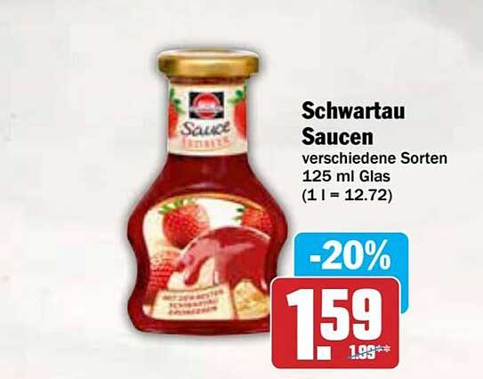 Schwartau Saucen verschiedene Sorten 125 ml Glas