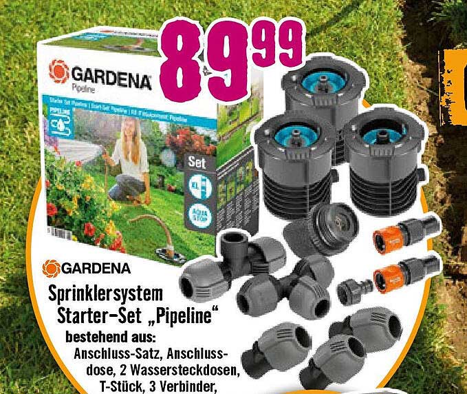 Sprinklersystem Starter-Set „Pipeline“ von Gardena