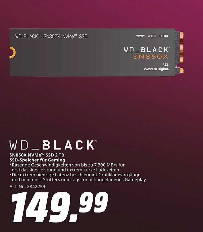 WD_BLACK SN850X NVMe™ SSD 2 TB