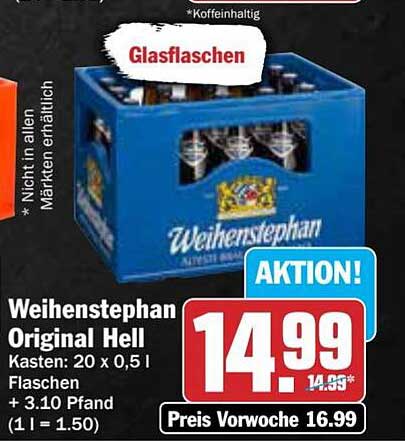 Weihenstephan Original Hell - Kasten 20 x 0,5 l
