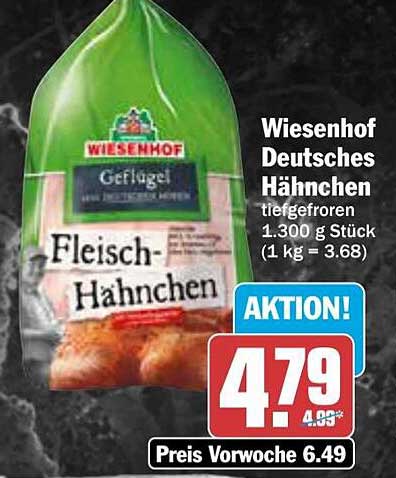 Wiesenhof Deutsches Hähnchen tiefgefroren 1.300 g